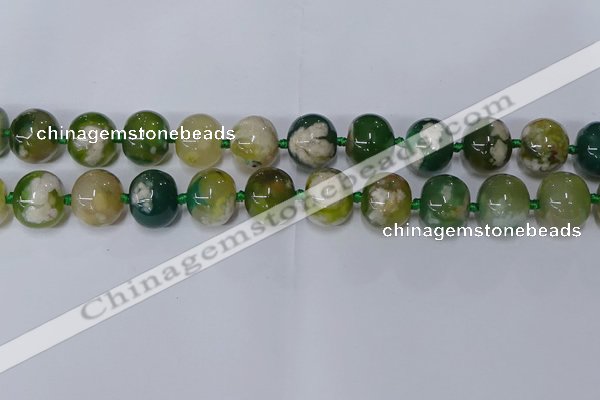 CAA1110 15.5 inches 15*18mm rondelle sakura agate gemstone beads