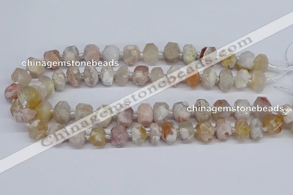 CAA1115 15.5 inches 10*14mm - 12*16mm faceted nuggets sakura agate beads