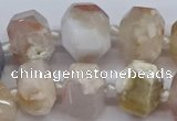 CAA1116 15.5 inches 13*18mm - 15*20mm faceted nuggets sakura agate beads