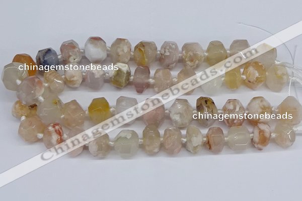 CAA1116 15.5 inches 13*18mm - 15*20mm faceted nuggets sakura agate beads