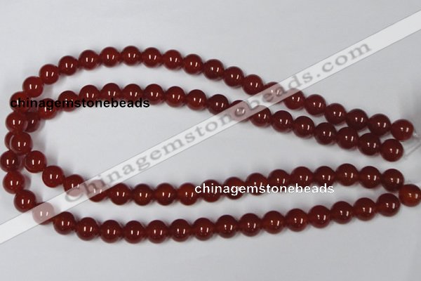 CAA112 15.5 inches 10mm round red agate gemstone beads wholesale