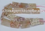 CAA1131 15.5 inches 30*40mm rectangle sakura agate gemstone beads