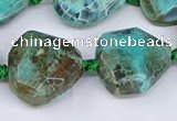 CAA1138 18*20mm - 25*35mm faceted freeform dragon veins agate beads