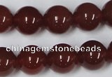 CAA114 15.5 inches 14mm round red agate gemstone beads wholesale