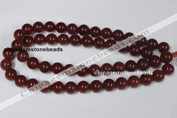 CAA114 15.5 inches 14mm round red agate gemstone beads wholesale