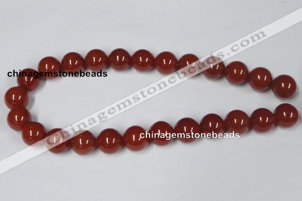 CAA115 15.5 inches 16mm round red agate gemstone beads wholesale