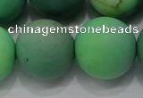 CAA1156 15.5 inches 16mm round matte grass agate beads wholesale