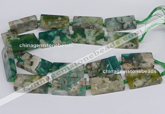 CAA1169 15.5 inches 22*40mm rectangle sakura agate gemstone beads