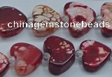 CAA1188 15.5 inches 16mm - 18mm heart dragon veins agate beads