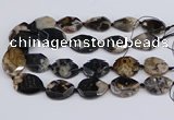 CAA1199 15.5 inches 20*25mm - 25*35mm faceted freeform sakura agate beads