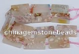 CAA1201 15.5 inches 30*50mm rectangle sakura agate beads