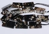 CAA1204 15.5 inches 30*50mm rectangle sakura agate beads