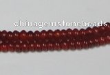 CAA121 15.5 inches 3*5mm rondelle red agate gemstone beads