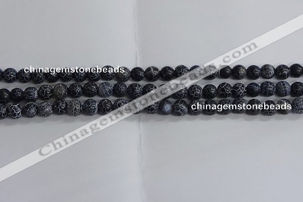 CAA1210 15.5 inches 6mm round frosted agate beads wholesale