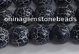 CAA1212 15.5 inches 10mm round frosted agate beads wholesale