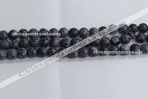 CAA1212 15.5 inches 10mm round frosted agate beads wholesale