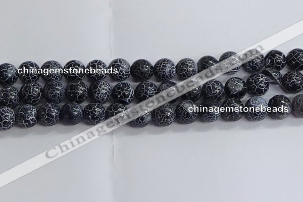 CAA1213 15.5 inches 12mm round frosted agate beads wholesale