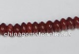 CAA122 15.5 inches 5*8mm rondelle red agate gemstone beads