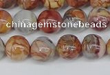 CAA1222 15.5 inches 8mm round gold mountain agate beads