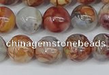 CAA1223 15.5 inches 10mm round gold mountain agate beads