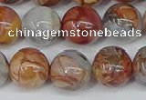 CAA1224 15.5 inches 12mm round gold mountain agate beads