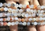 CAA1230 15.5 inches 6mm faceted nuggets matte dendritic agate beads