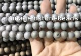 CAA1310 15.5 inches 10mm round matte plated druzy agate beads