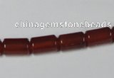 CAA138 15.5 inches 7*12mm column red agate gemstone beads