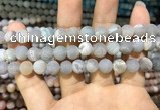 CAA1402 15.5 inches 8mm round matte druzy agate beads