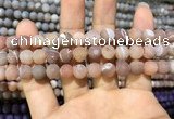 CAA1403 15.5 inches 8mm round matte druzy agate beads