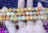 CAA1404 15.5 inches 8mm round matte druzy agate beads