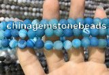 CAA1408 15.5 inches 8mm round matte druzy agate beads