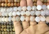 CAA1416 15.5 inches 10mm round matte druzy agate beads