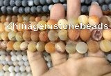 CAA1419 15.5 inches 10mm round matte druzy agate beads