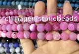 CAA1422 15.5 inches 10mm round matte druzy agate beads