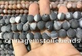 CAA1425 15.5 inches 10mm round matte druzy agate beads