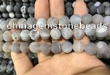 CAA1432 15.5 inches 12mm round matte druzy agate beads