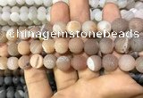 CAA1433 15.5 inches 12mm round matte druzy agate beads