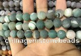 CAA1439 15.5 inches 12mm round matte druzy agate beads