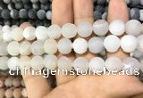 CAA1445 15.5 inches 14mm round matte druzy agate beads