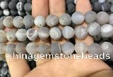 CAA1447 15.5 inches 14mm round matte druzy agate beads