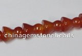 CAA145 15.5 inches 9*12mm bell shape red agate gemstone beads