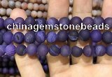 CAA1451 15.5 inches 14mm round matte druzy agate beads