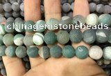 CAA1454 15.5 inches 14mm round matte druzy agate beads