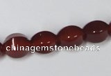 CAA147 15.5 inches 10*12mm star fruit shape red agate gemstone beads