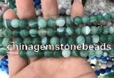 CAA1516 15.5 inches 8mm round matte banded agate beads wholesale