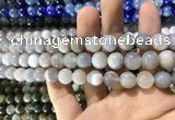 CAA1532 15.5 inches 8mm round banded agate beads wholesale