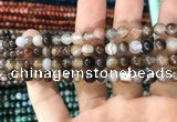 CAA1537 15.5 inches 6mm round banded agate beads wholesale