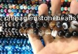 CAA1538 15.5 inches 8mm round banded agate beads wholesale