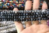 CAA1542 15.5 inches 4mm round banded agate beads wholesale